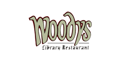 Woodys Library Restaurant Logo